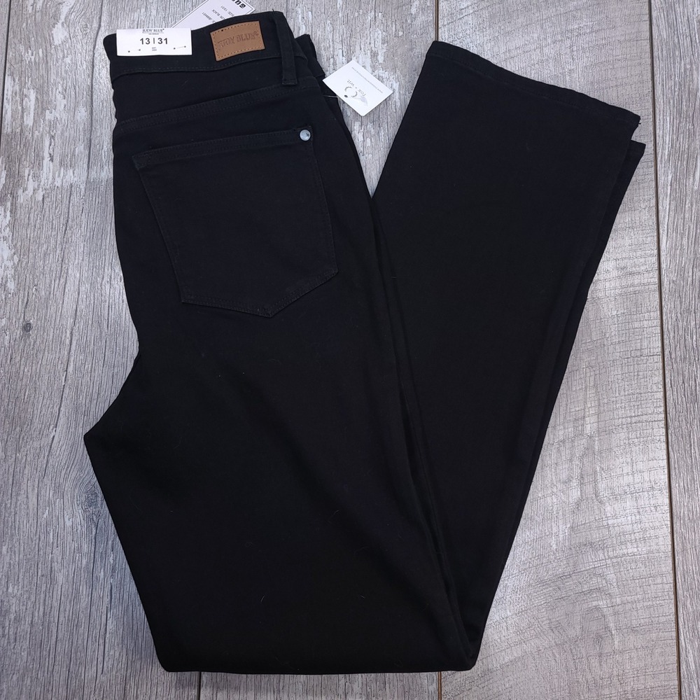 Judy Blue Straight Leg Jeans Womens 13/31 Black High Waist JB88451